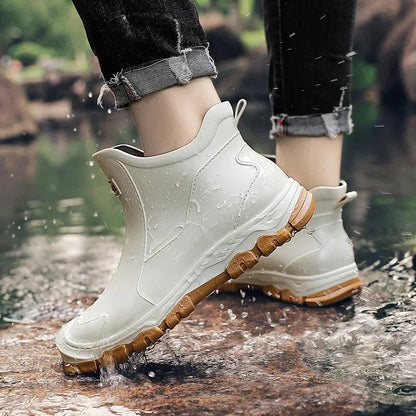 Comfortable Waterproof Ankle Boots for Women Chelsea Slip-On