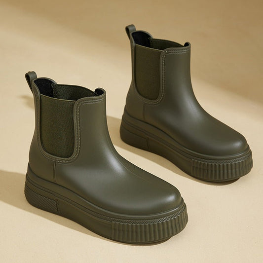 Comfortable Waterproof Chelsea Boots for Women Platform Ankle