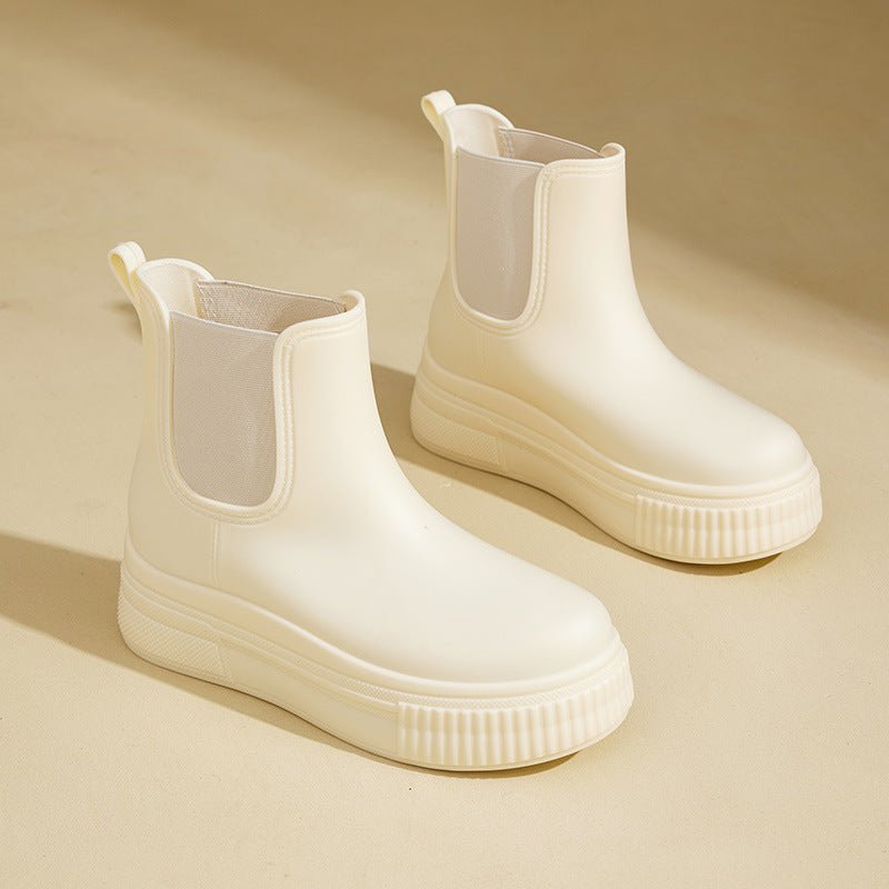 Comfortable Waterproof Chelsea Boots for Women Platform Ankle