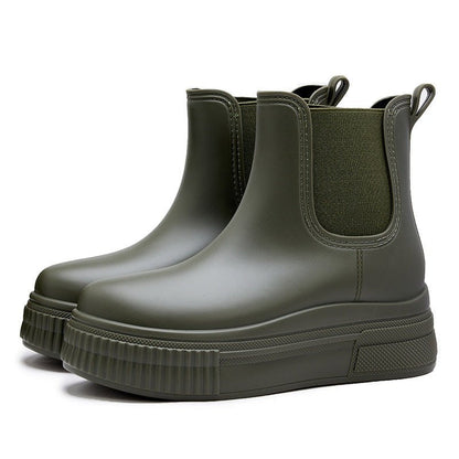 Comfortable Waterproof Chelsea Boots for Women Platform Ankle