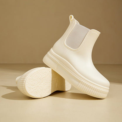Comfortable Waterproof Chelsea Boots for Women Platform Ankle