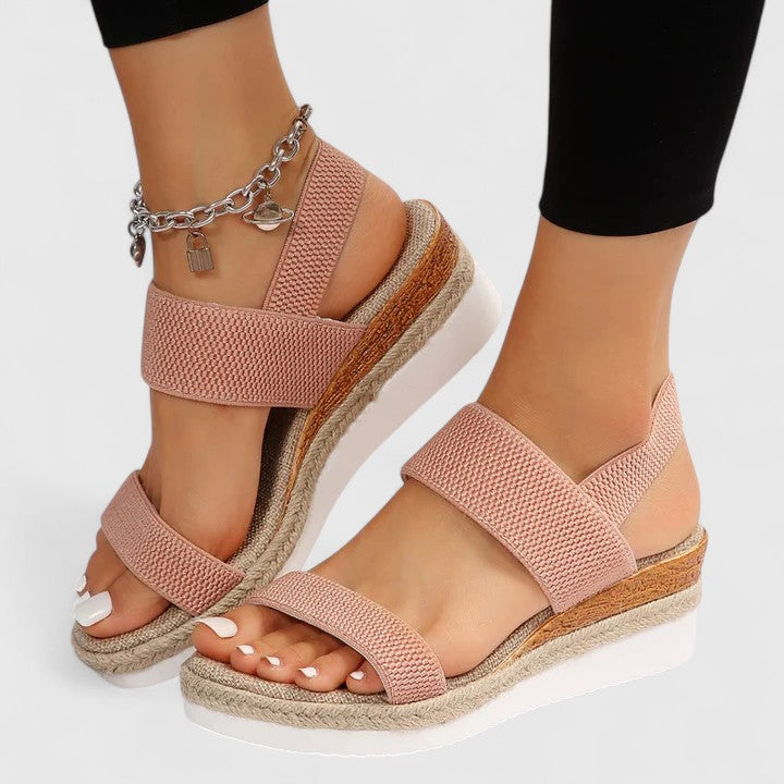 Comfortable Wedge Sandals for Women Espadrille Ankle-Strap Platform