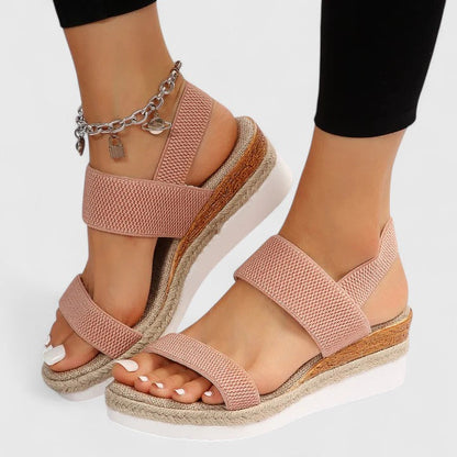 Comfortable Wedge Sandals for Women Espadrille Ankle-Strap Platform