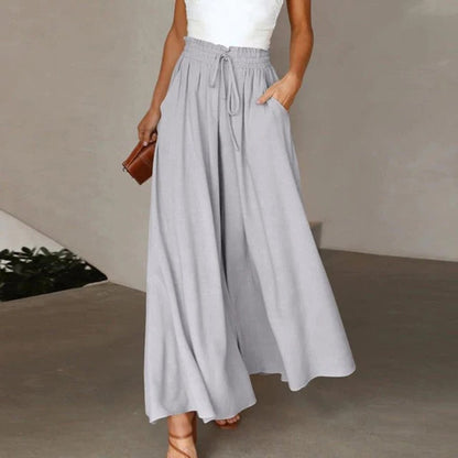 weite-leinenhose-damen-hohe-taille-tunnelzug