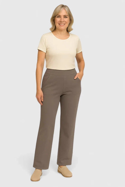 Elegant Wide-Leg Pants for Women High-Waist Pocketed Flare