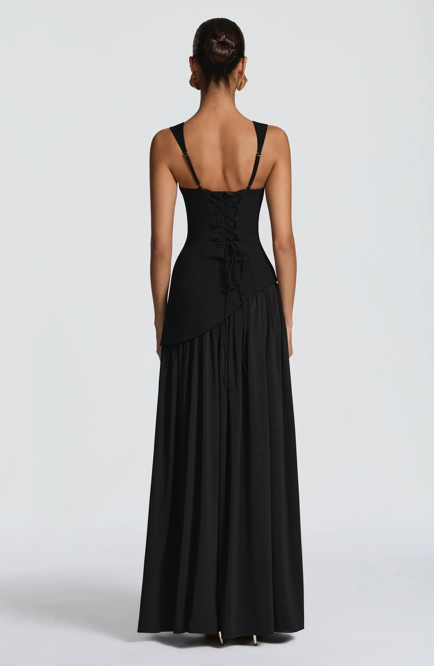 Elegant Maxi Dress for Women A-Line Sleeveless Fitted-Waist