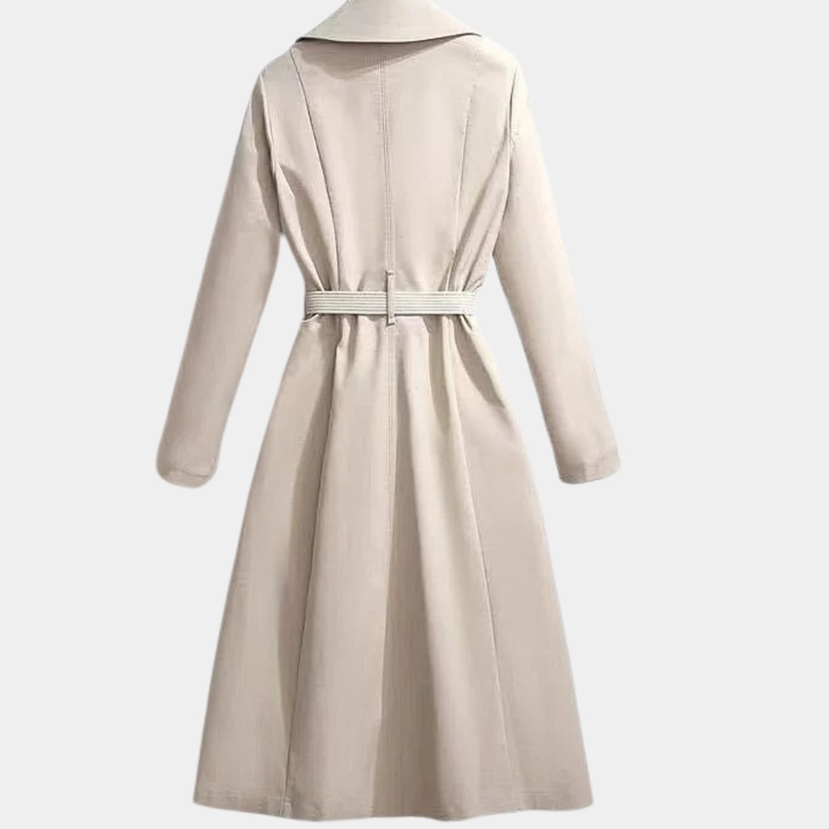 Elegant Trench Coat for Women Belted Midi
