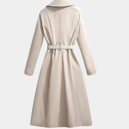 Elegant Trench Coat for Women Belted Midi