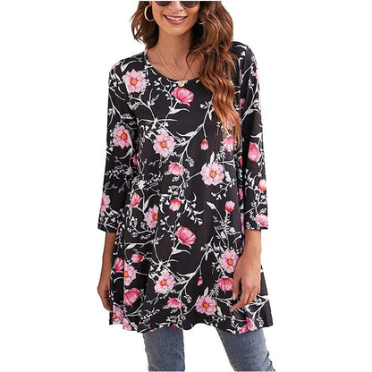 Stylish Tunic for Women Mandala-Print Swing