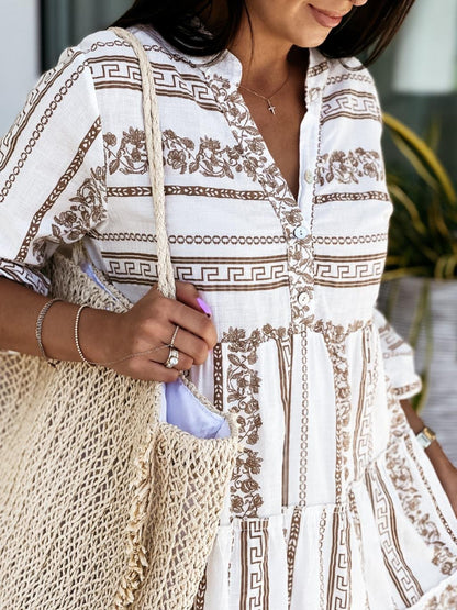 Stylish Mini Dress for Women Tiered Relaxed-Fit