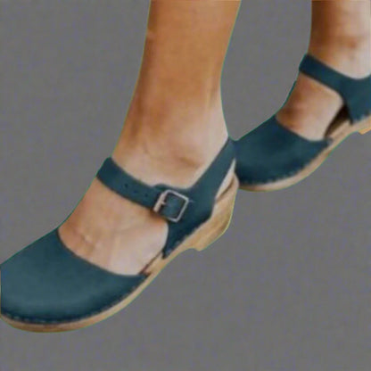Comfortable Clogs for Women Closed-Toe Ankle-Strap Platform