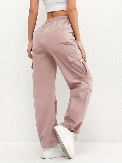 Effortless Cargo Pants for Women Wide-Leg Drawstring Pocket
