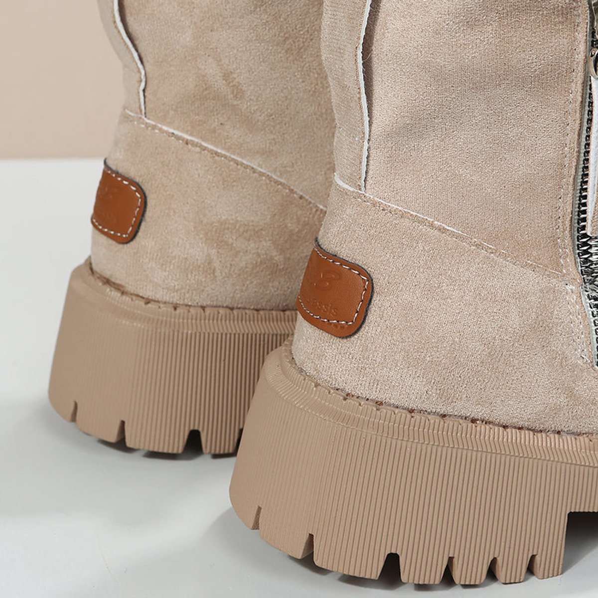 Comfortable Ankle Boots for Women Suede Fleece-Lined Slip-On