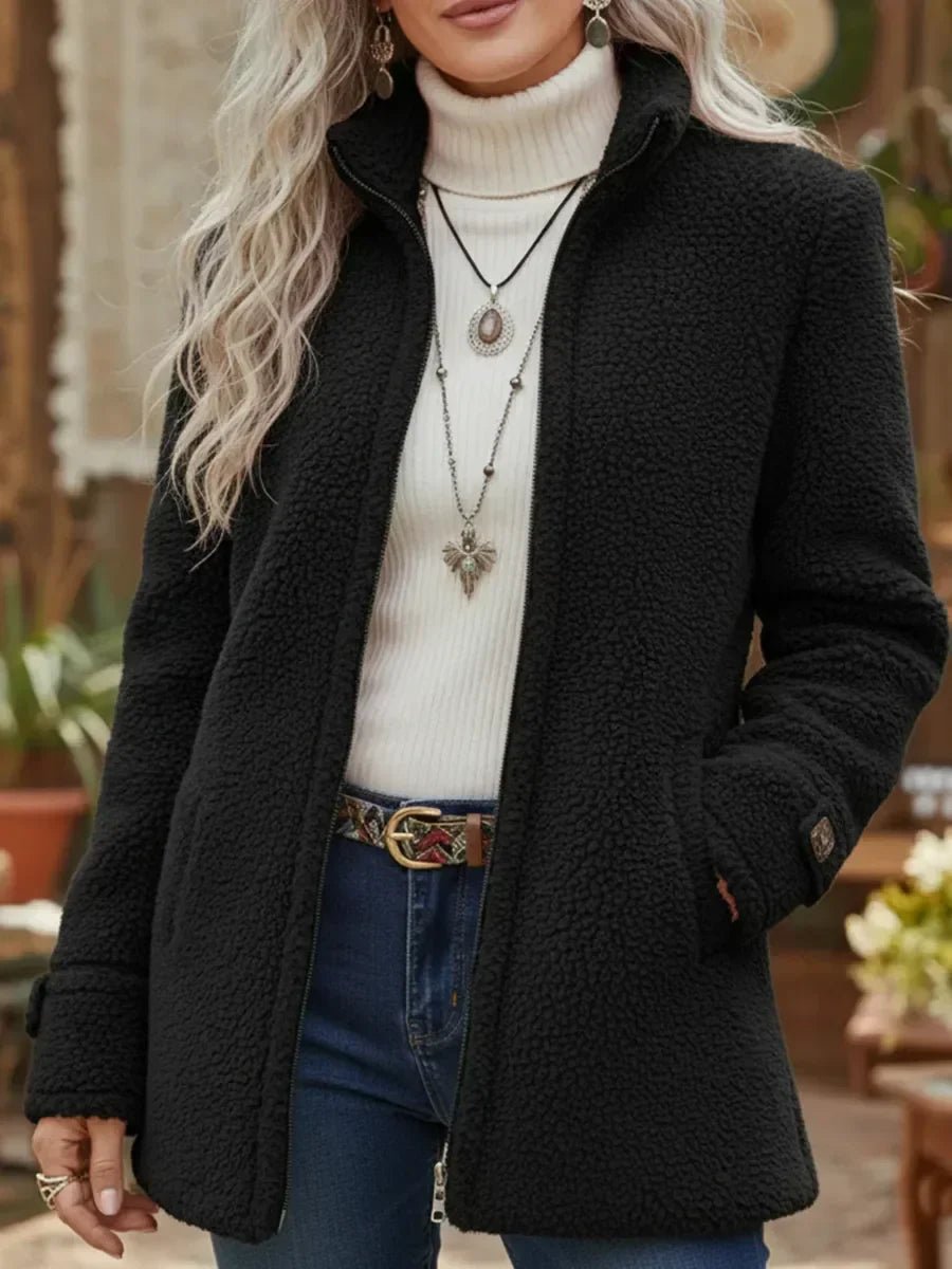 Comfortable Teddy Coat for Women Sherpa Stand-Collar