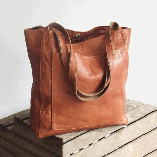Effortless Tote Bag for Women Genuine-Leather Spacious