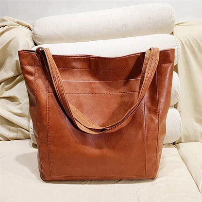 Effortless Tote Bag for Women Genuine-Leather Spacious