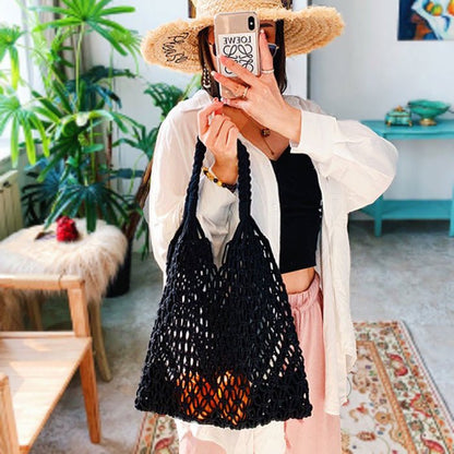 Effortless Tote Bag for Women Handmade Macrame Mesh