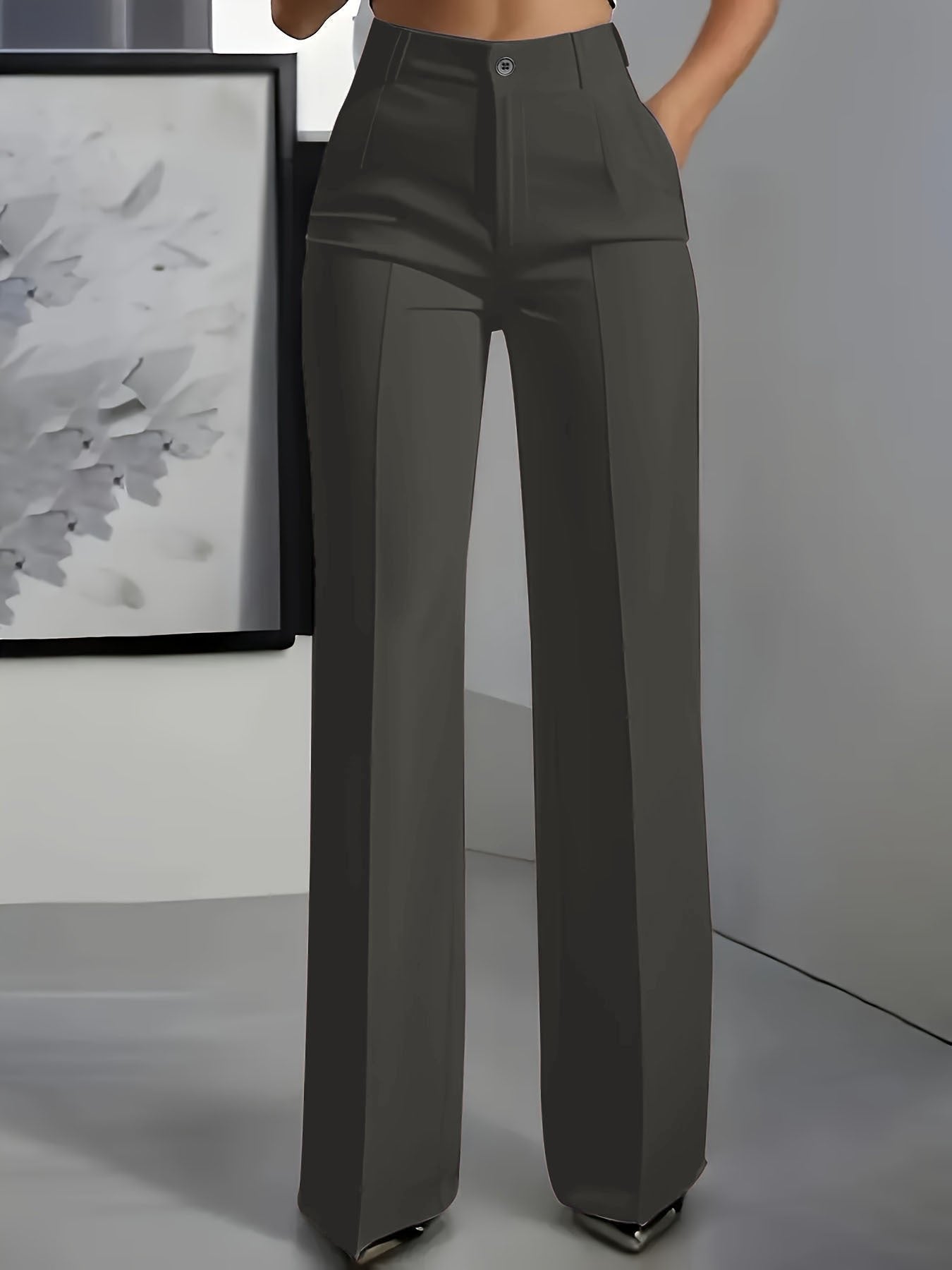 Elegant Wide-Leg Pants for Women High-Waisted Pleated
