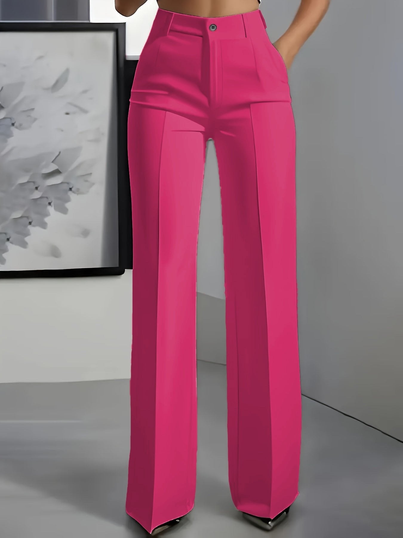 Elegant Wide-Leg Pants for Women High-Waisted Pleated