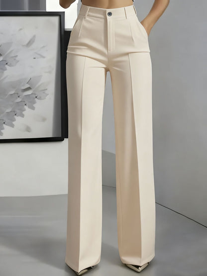 Elegant Wide-Leg Pants for Women High-Waisted Pleated