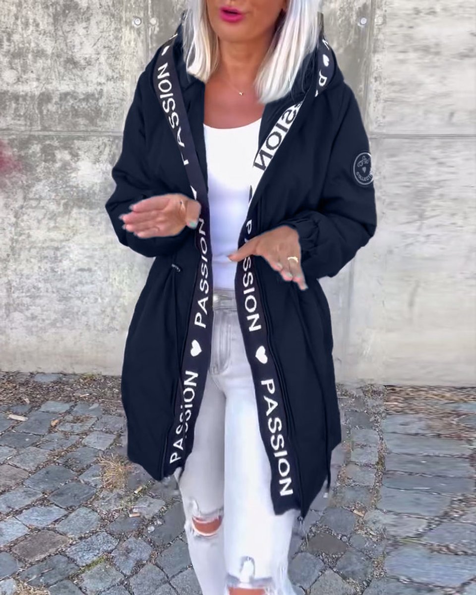 Comfortable Parka for Women Hooded Drawstring