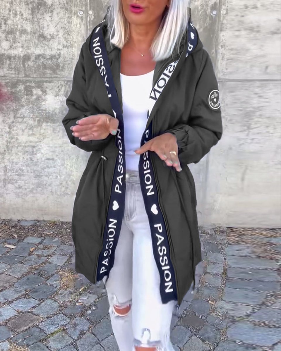 Comfortable Parka for Women Hooded Drawstring