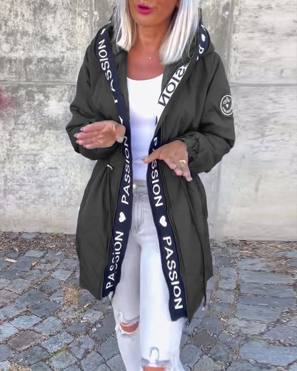 Comfortable Parka for Women Hooded Drawstring