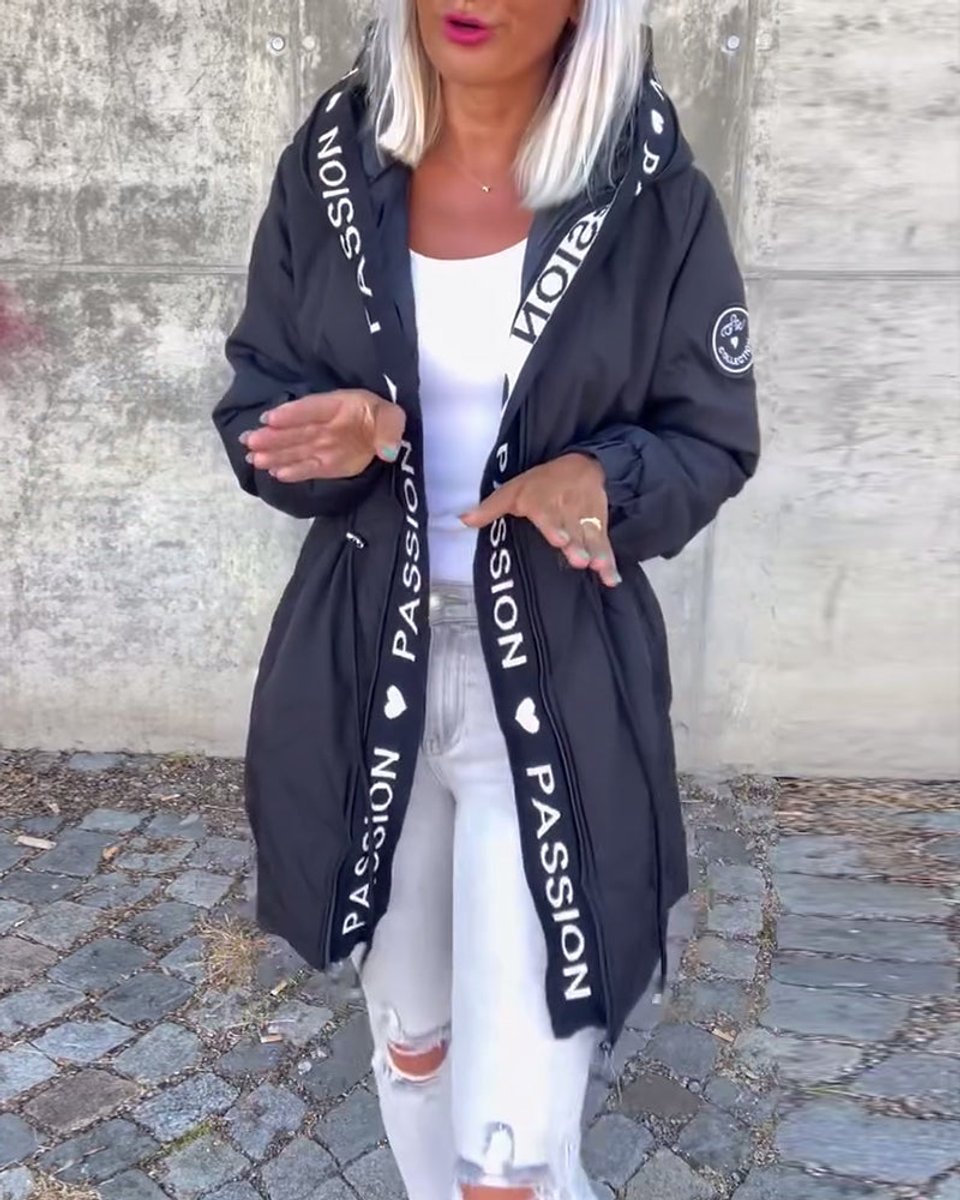 Comfortable Parka for Women Hooded Drawstring