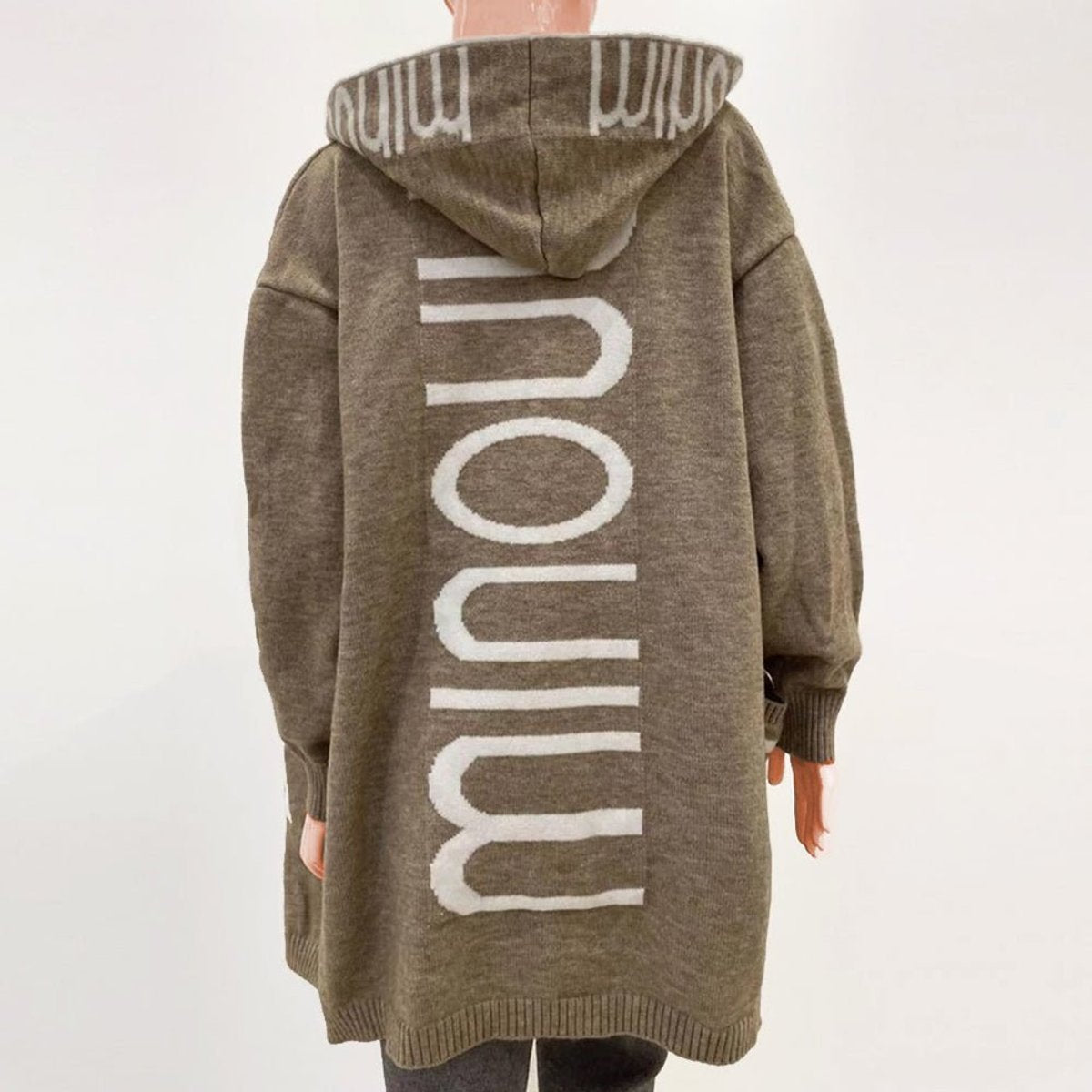 Comfortable Hooded Cardigan for Women Chunky-Knit Open-Front