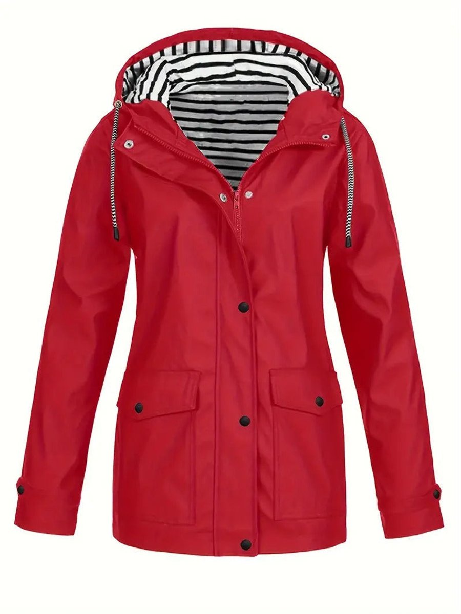 Effortless Rain Jacket for Women Hooded Zip-Up