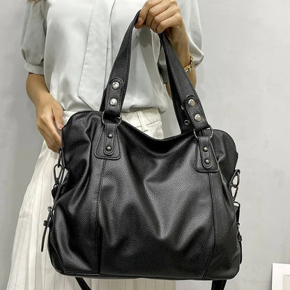 Effortless Shoulder Bag for Women Studded Large-Capacity
