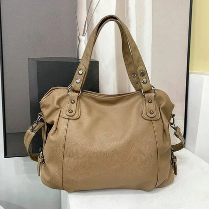 Effortless Shoulder Bag for Women Studded Large-Capacity