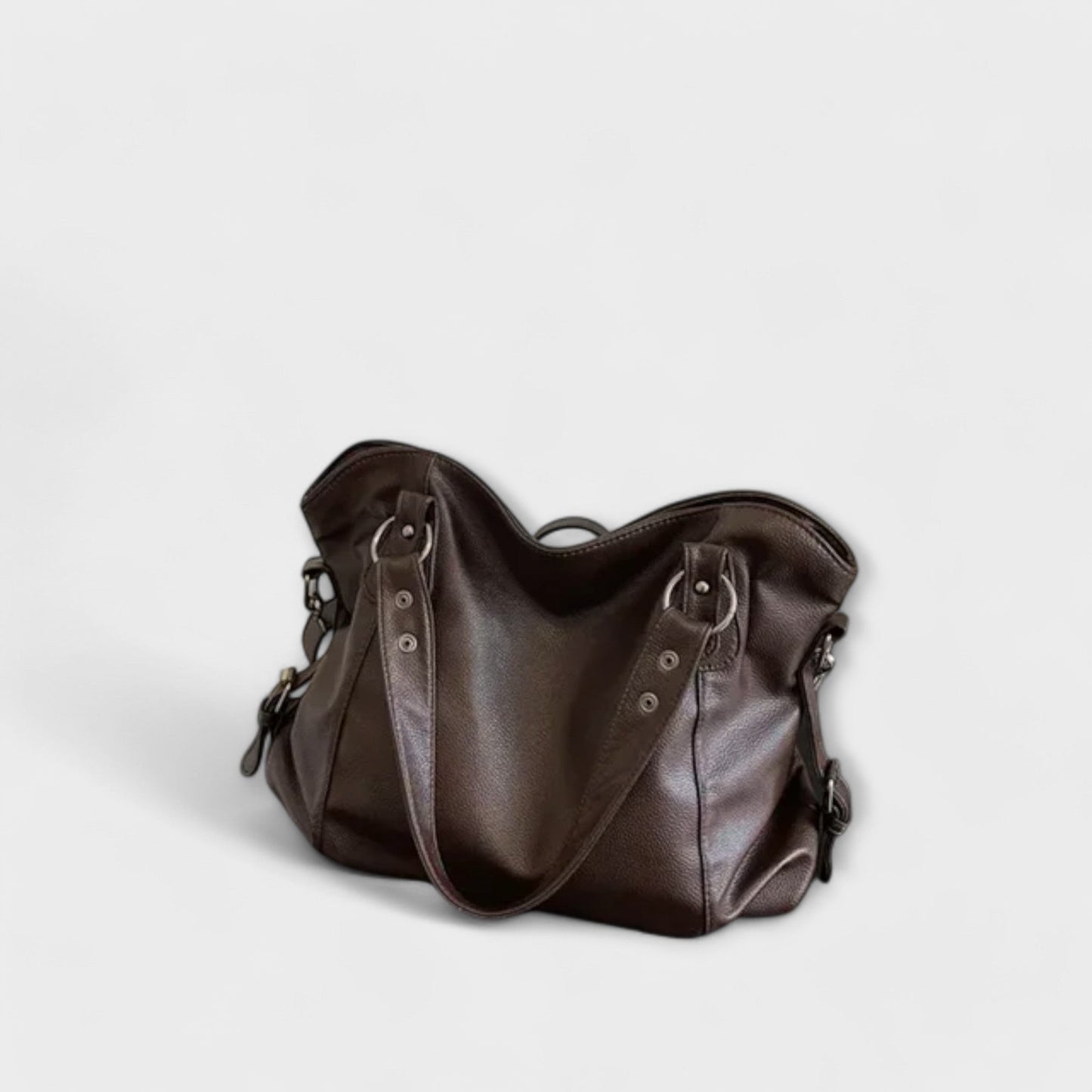 Effortless Shoulder Bag for Women Vegan-Leather Large-Capacity