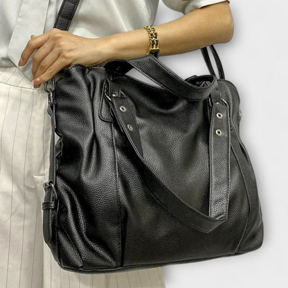 Effortless Shoulder Bag for Women Vegan-Leather Large-Capacity