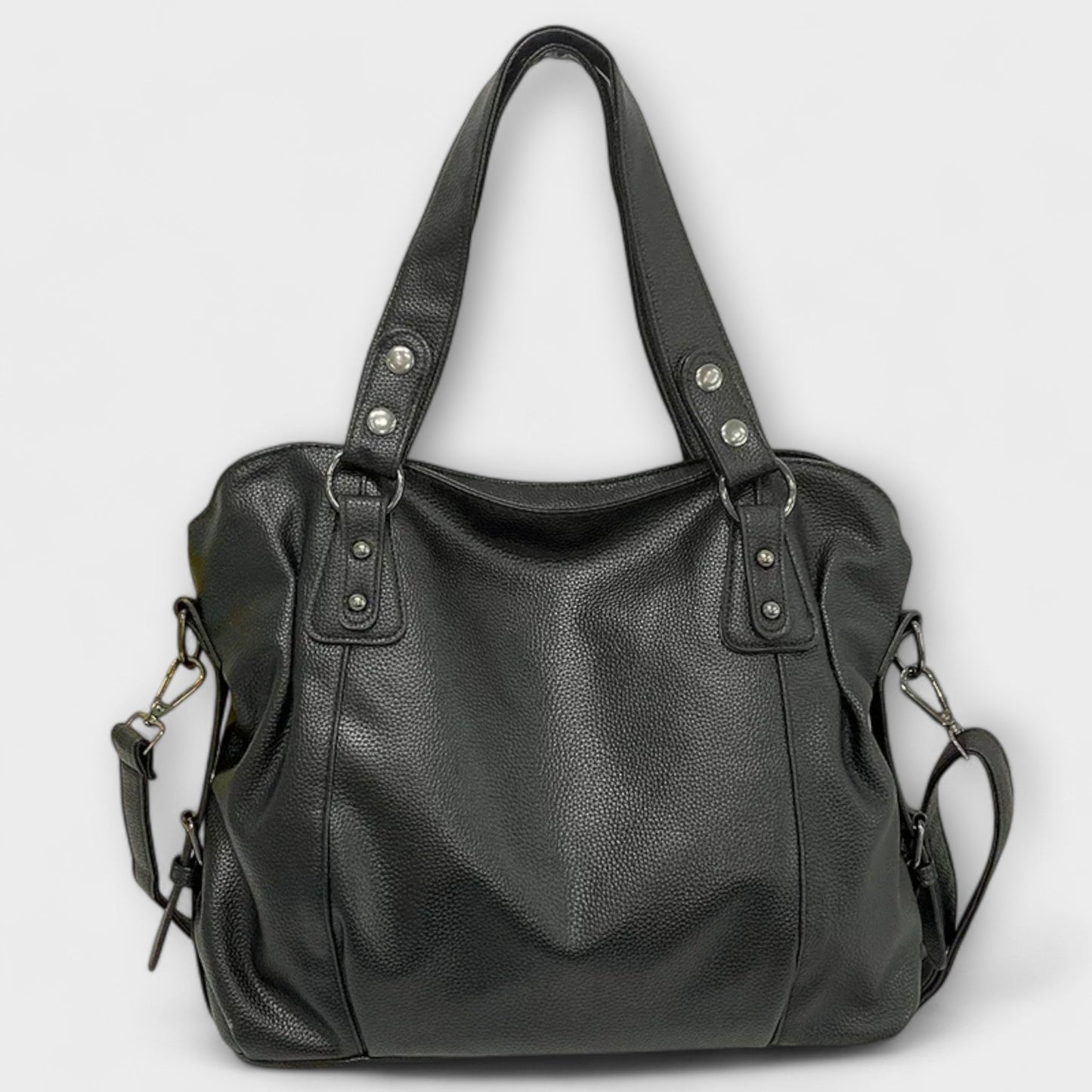Effortless Shoulder Bag for Women Vegan-Leather Large-Capacity