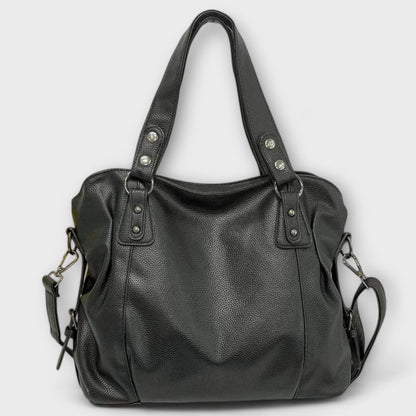 Effortless Shoulder Bag for Women Vegan-Leather Large-Capacity