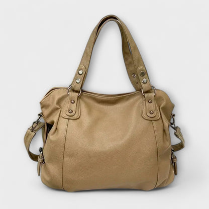 Effortless Shoulder Bag for Women Vegan-Leather Large-Capacity