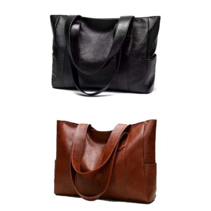 Effortless Tote Bag for Women Leather Large-Capacity