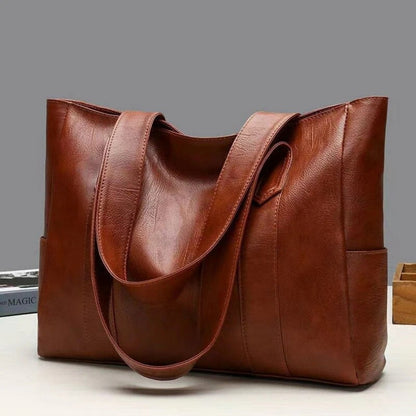 Effortless Tote Bag for Women Leather Large-Capacity