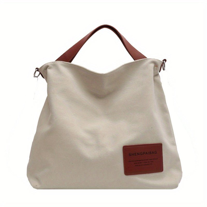 Effortless Hobo Bag for Women Canvas Adjustable-Strap Large