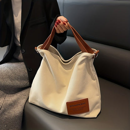 Effortless Hobo Bag for Women Canvas Adjustable-Strap Large