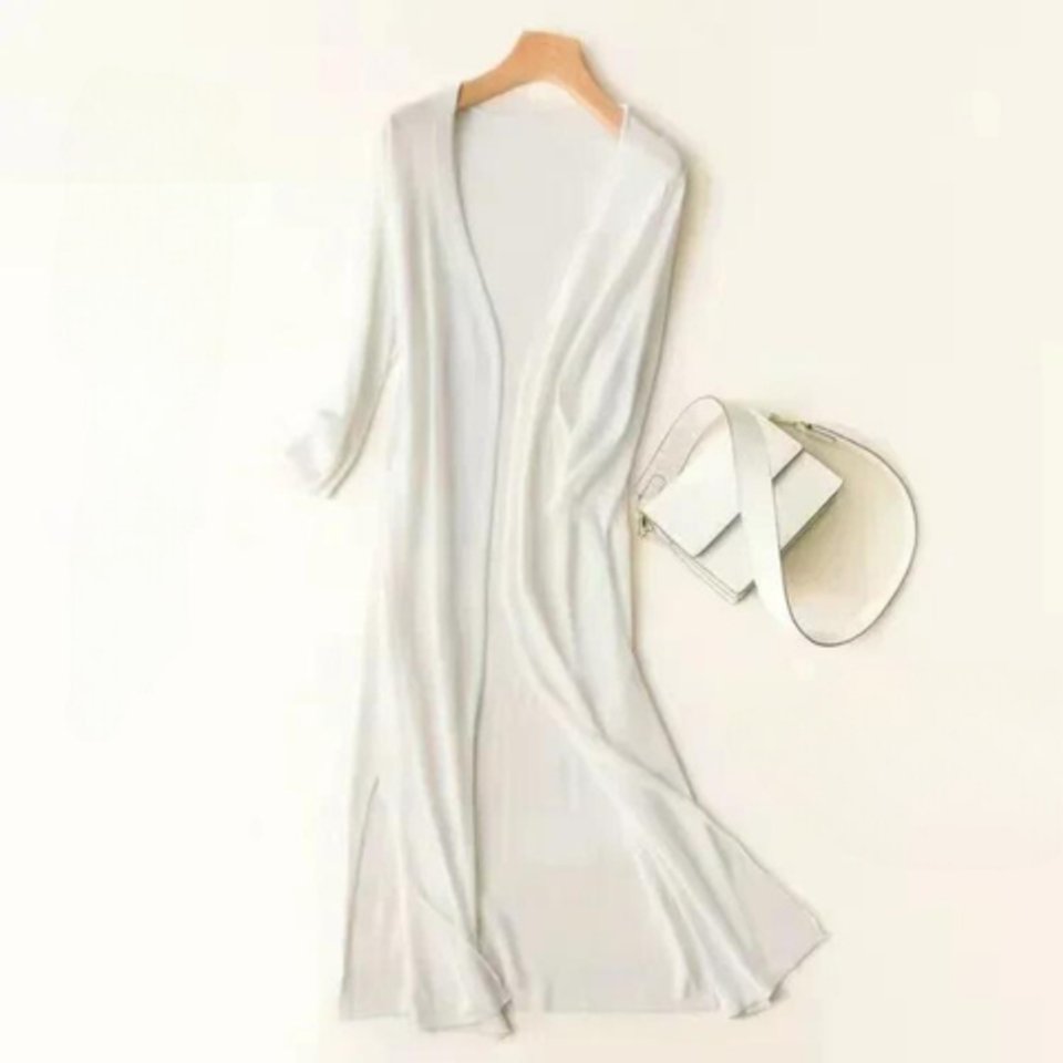 Effortless Cardigan for Women Open-Front Long Lightweight