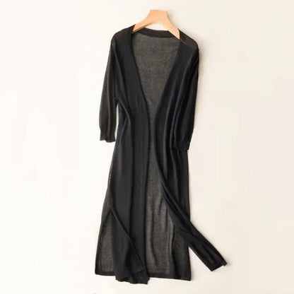 Effortless Cardigan for Women Open-Front Long Lightweight