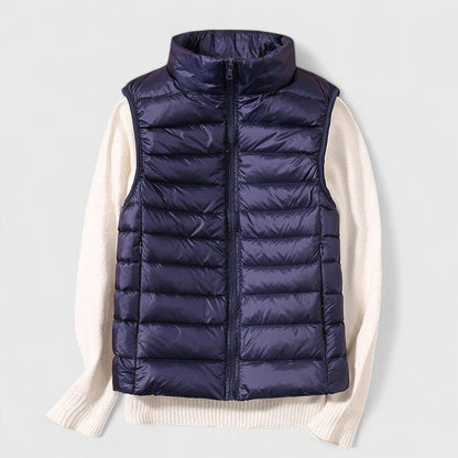 Effortless Puffer Vest for Women Zip-Up Sleeveless Quilted