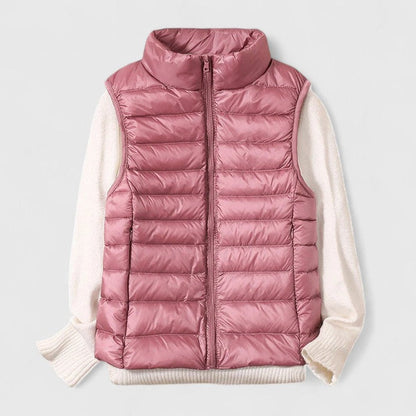 Effortless Puffer Vest for Women Zip-Up Sleeveless Quilted