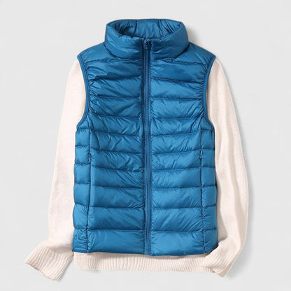 Effortless Puffer Vest for Women Zip-Up Sleeveless Quilted