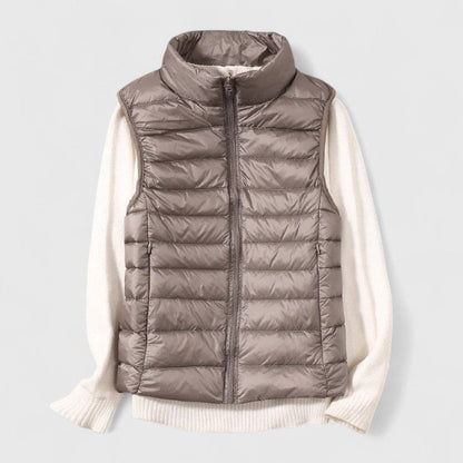 Effortless Puffer Vest for Women Zip-Up Sleeveless Quilted
