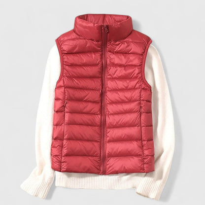 Effortless Puffer Vest for Women Zip-Up Sleeveless Quilted