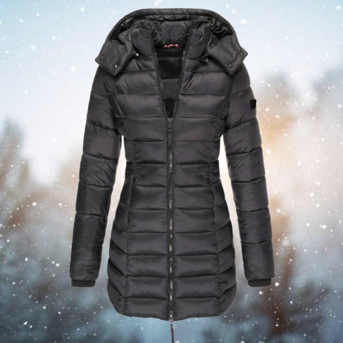 Comfortable Puffer Coat for Women Hooded Zip-Up