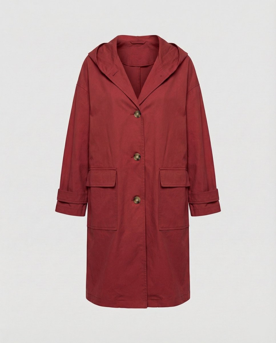 Effortless Trench Coat for Women Long Hooded Belted